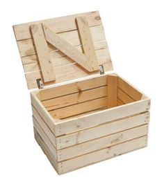 an empty wooden box is shown on a white background