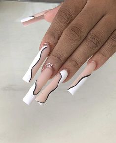 Long Nails Flower Design, 2023 Gel X Nails, Matte Nails Aesthetic, Sophisticated Nails Classy Chic, Nails Acrylic Coffin Long Baddie, Spring Long Acrylic Nails, Nails With Numbers On Them, Classy Long Nails, Simple Long Acrylic Nails