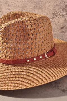 Accessorize any outfit with our most loved fashion hats. Make heads turn in this beautiful fashion summer sun hat. Chic Beach Straw Hat In Solid Color, Chic Solid Straw Hat For Beach, Chic Solid Color Straw Hat For The Beach, Straw Sun Hat For Spring Summer Outings, Chic Solid Color Straw Hat For Beach, Trendy Flat Brim Beach Hat, Trendy Straw Hat With Curved Brim, Straw Hat For Summer Outings, Beach Fedora With Wide Brim