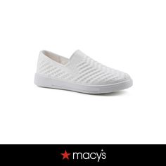 in stock White Synthetic Slip-on Sneakers For Summer, Trendy White Slip-on Sneakers For Spring, Casual Slip-on Sneakers With Slip Resistance For Spring, Casual Slip-on Sneakers With Slip-resistant For Spring, Spring Non-slip Slip-on Sneakers, White Mountain Shoes, White Mountain, On Sneakers, Watch Gifts