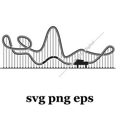 an image of a roller coaster with the word svg png epss on it