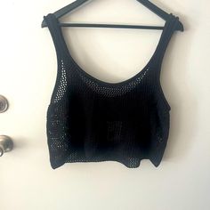 Never Worn Before And Tags Still Attached. Black Knitted Material. Items Have Been Around Animals. Items Will Be Taken To Goodwill On Sunday 11/26/23. If You Are Interested In An Item, Feel Free To Send An Offer. Items Will Be Negotiable. Black Cropped Open Knit Top, Black Open Knit Cropped Tops, Black Open Knit Crop Top For Spring, Black Knit Tank Top For The Beach, Black Knit Tank Top For Beach, Trendy Textured Knit Tank Top For Summer, Knit Tank Top For Summer Night Out, Black Casual Open Knit Top, Casual Black Open Knit Top