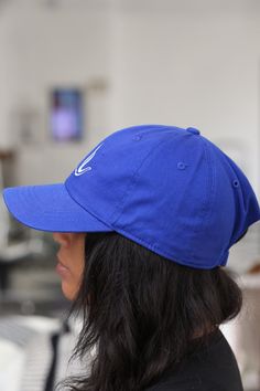 With unique designs you won't find anywhere else, our caps are the quality type that are designed with a thicker woven fabric. Not those flimsy weak ones that lose shape. 100% stitched embroidered design. Sport cap. Curved brim. Dry clean only. Comes in: adjust back. Perfect for those Finer Women who needs head/face protection from the sun, sweat and elements while out doing fitness, events or anything fun. Blue Six-panel Baseball Cap With Embroidered Logo, Blue Cotton Snapback Hat With Embroidered Logo, Blue Cotton Baseball Cap With Embroidered Logo, Blue Cotton Hats With Curved Bill, Blue Cotton Curved Bill Hats, Blue Baseball Cap With Embroidered Logo Visor, Blue Embroidered Logo Snapback Baseball Cap, Blue Snapback Baseball Cap With Embroidered Logo, Blue Cotton Baseball Cap