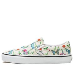 Vans Parks Project x Classic Slip-On 'Butterfly Floral' VN0A5AO8UC0 (SNKR/Skate/Casual/Unisex/Low Top) Parks Project, Project X, Vans Slip On, Low Top, Slip On, Sneakers, Floral