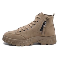 Color: Black,Grey,Khaki Closure Type: Lace-up Feature: Slip Resistant Size: US 8,US 9,US 10,US 7.5,US 8.5,US 6.5 Upper Material: Suede Outsole Material: Rubber Casual Ankle Boots, Men Suede, Grey Khakis, Black 7, Save The Planet, Color Khaki, Black Ankle Boots, Black Grey, Side Zipper