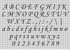 an old english alphabet with numbers and symbols