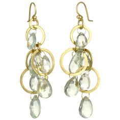 These gorgeous cascading multi loop green amethyst earrings are overflowing with illuminating soft green hues to make a big impact. Surprisingly lightweight and sure to make a big splash. Length 2.5" Signature Collection: non negotiable Green Amethyst Jewelry, Fantasy Jewellery, Green Amethyst Earrings, Bar Stud Earrings, Amethyst Gold, Jewelry Beads, Antique Earrings, Amethyst Earrings, Shell Earrings