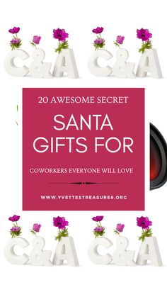 A collection of 20 awesome secret Santa gifts for coworkers showcasing a DIY chocolate bar maker, a window garden kit for cat lovers, and other thoughtful ideas. Perfect for office party excitement, this pin features 3 images focusing on amusing and useful gifts.