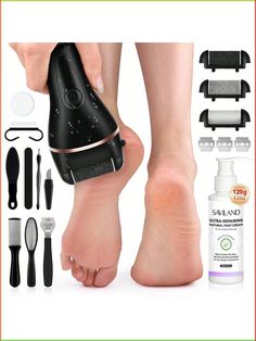 Black  Collar    Electric Callus Remover Embellished   Personal Care Appliance Foot Files, Foot Scrubber, Electric Callus Remover, Callus Remover, Cracked Heels, Pedicure Kit, Callus Removal, Care Home