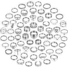 PRICES MAY VARY. SILVER RINGS for WOMEN: Crafted from top-quality alloy, our rings are made with eco-friendly metal that's resistant to fading. Lead and nickel-free, they ensure both style and safety, offering lasting beauty without compromise. ENDLESS LAYERING POSSIBILITIES: Our ring set offers a stunning selection of 60 designs, featuring popular styles like trendy stackable rings, dazzling CZ designs, timeless twisted rope bands, delicate butterfly rings, and glamorous diamond-studded stacks. White Nike Socks, Gold Stackable Rings, Rings Multiple, Rings Chunky, Music Hoodies, Women Crafts, Gold Rings Stackable, Heart Hoodie, Butterfly Ring