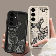 two cases with butterflies on them