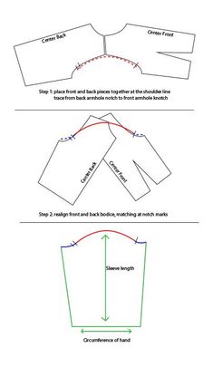 the instructions for how to make an easy shirt with sleeves and collars, as well as