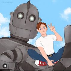 Old Cartoon Network, Cartoon Characters As Humans, Iron Giant, The Iron Giant, Train Art, Disney Shows, Cartoon Crossovers, Big Hero 6