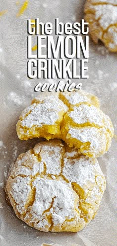 Lemon Crinkle Cookies [25 Minutes] – Chasety Best Lemon Cake, Lemon Cookie Recipe, Lemon Cake Cookies, Crinkles Recipe, Lemon Bar Cookies, Lemon Cookies Easy, Lemon Cookie, Crinkle Cookies Recipe, Lemon Crinkle Cookies