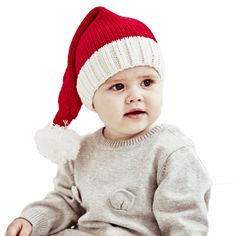 PRICES MAY VARY. Soft and Warm: This lovely christmas santa knitted hat is made from high quality soft acrylic, cotton pompom, comfortable and elastic. Christmas Baby knitted Hat: The size is 14.17 x 7.08 inch.The Santa hat is elastic, suitable for most baby kids. Classical Santa Hat:The red knitted hat has classic red and white colors with pompom ball, the whole look is fulled with Christmas spirits,which will make your baby look cuter and build happy and warm atmosphere to Xmas holiday! Applicable Occasions: This baby crochet beanie cap great for outdoor activities and daily warmer. It is a perfect gift for Christmas and New Year! Cute Christmas gift:1 pieces Santa knitted hat is a perfect gift to your family and friends,suitable for daily wearing, skiing, running, playing, skating, indo Baby Christmas Hat, Santa Cap, Knitted Hats Kids, Red Beanie, Kids Beanies, Cute Christmas Gifts, Beanie Babies, Beanie Baby, Christmas Hat