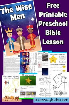 the wise men printable preschool bible lesson for kids with pictures and text on it