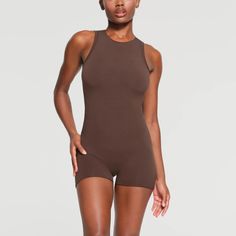 RAW EDGE ONESIE | ESPRESSO Back Details, Sporty Chic, Sporty Style, Raw Edge, Open Back, Espresso, Pant Jumpsuit, Onesies, Jumpsuit Romper