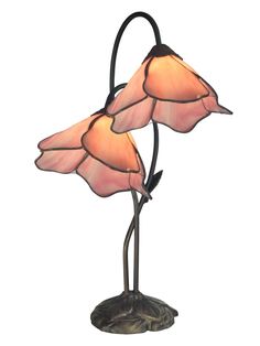 Dale Tiffany - TT12146 - Two Light Table Lamp - Classic - Antique Bronze Tiffany Style Table Lamps, Tiffany Lamp, Tiffany Table Lamps, Tiffany Art, Tiffany Glass, Tiffany Lamps, Tiffany Style, Accent Lamp, Pink Lily