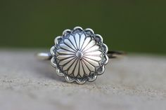 Silver Concho Ring Silver Southwest Ring Western Ring Silver Sun Ring Southwestern Jewelry Southwest Bohemian Silver Concho Rings, Silver Bohemian Concho Rings, Western Ring, Western Rings, Sun Ring, Southwestern Jewelry, Silver Circle, Twist Ring, Circle Ring