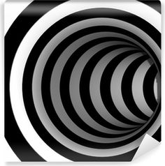 an abstract black and white spiral design