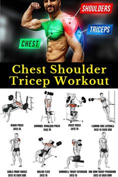 the chest shoulder workout chart shows how to do it and what you can do with it