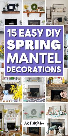 Transform your space with enchanting Spring mantel ideas that capture the essence of the season. Explore a range of Spring mantel decorating ideas, from farmhouse Spring mantel decorations to modern, boho, and rustic Spring mantel decor ideas. Adorn your Spring mantels with inviting Spring wreaths, Spring garlands, and elegant Spring signs. Elevate your Spring decorations with floral arrangements, and Easter-themed mantel decor to celebrate the season with these festive Spring mantel themes. Spring Mantle Garland, Simple Mantle, Spring Mantel Decor, Easter Mantle Decor, Easter Porch Decor, Easter Mantle, Mantel Decorating Ideas