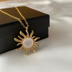 Gold Sun Necklace, Necklace Stacking, Jewelry Wishlist, Sunshine Necklace, Sun Necklace, Minimal Necklace, Naming Ceremony, Gold Sun, Halloween 2023