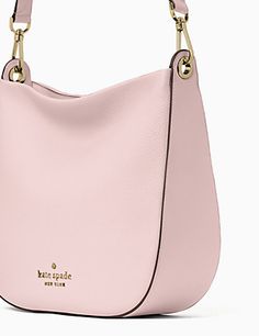 12.15''h x 12.75''w x 4.15''dhandle drop: 9.5"pebbled leathermetal pinmount logotwo way spade jacquard lininginterior front slip & back zip pocketdrop in top zip closurestyle # k4659Color: Chalk Pink Kate Spade Chalk Pink, Rebecca Minkoff Hobo, Kate Spade New York, Rebecca Minkoff, Chalk, Kate Spade, New York, Shoulder Bag, Pink