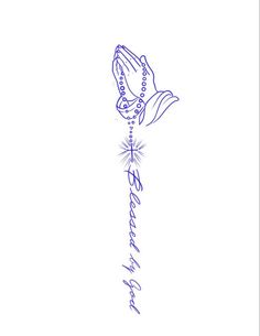 a drawing of a mermaid tail with pearls on it's tail and the words happy birthday written in blue ink