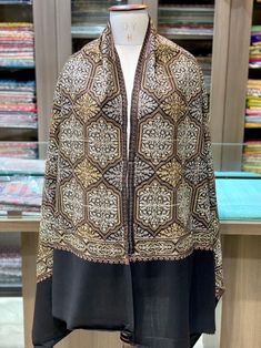 Luxury Embroidered Festive Traditional Wear, Elegant Jamawar Dupatta For Formal Occasions, Elegant Unstitched Shawl For Eid, Elegant Shawl For Eid, Unstitched, Luxury Formal Pashmina Shawl, Eid Shawl Scarves With Embroidered Border, Elegant Jamawar Dupatta, Elegant Embroidered Fabric For Formal Occasions, Transitional Embroidered Pashmina Shawl