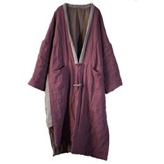 One size : length 114cm, bust 142cm, sleeve 67cm. Notes:Error within 3cm due to manual measurement (Unit: cm, 1 inch = 2.54 cm, 1 cm = 0.39 inch) Linen Patchwork, Vintage Coats, Coat Pocket, Vintage Coat, Long Sleeve Casual, Cotton Linen, Duster Coat, Casual Women, V Neck