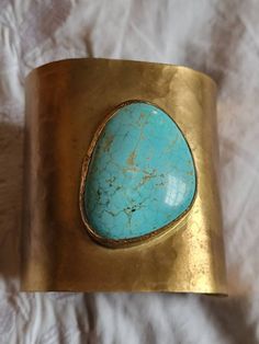 7 cms diameter.  Beautiful turquoise stone set into copper bangle.  Slightly adjustable. Handmade Turquoise Metal Cuff Bracelet, Turquoise Metal Bangle Cuff Bracelet, Arm Cuff Bracelet, Mother Of Pearl Earrings, Jewellery Inspiration, Arm Cuff, Vintage Designer, Stone Settings, Turquoise Stone