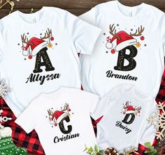 Custom Christmas Shirt With Name, Family Christmas Name Shirt, Monogrammed Family Christmas Shirt, Personalized Christmas Family T-Shirt Discover our exclusive collection of specially crafted t-shirts designed for football enthusiasts and anyone who appreciates style and comfort. At our store, you've arrived at the perfect destination for those seeking trendy, modern, adorable, and cozy t-shirts. 🌸 DETAILS 🌸 We take pride in using the finest shirts in the industry for printing, namely Bella Ca Christmas T-shirt With Name, Christmas Names, Family Christmas Shirts, Christmas Family, Custom Christmas, Christmas Shirt, Text Color, Family Christmas, Exclusive Collection