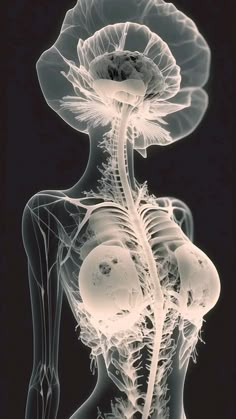 an x - ray image of the human body and its organs, including the stomach