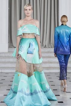 Celia Kritharioti Autumn/Winter 2019 Couture show report Grecian Goddess, Gowns Dresses Elegant, London College Of Fashion, Column Dress, Kinds Of Clothes, Vogue Fashion