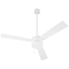 a white ceiling fan on a white background