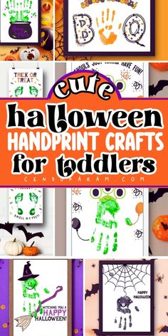 halloween handprint crafts for toddlers that are easy to make and great for kids