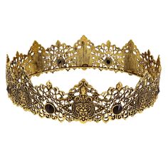 PRICES MAY VARY. This Pack contains 1 Vintage Crown for Male or Female. Vintage Crown Perfect for prom party, wedding photogarpghy. Royal crown approximately 2.6 inches in height, 7.0 inches in diameter, fits most men and boys. The king and queen crown is perfect for Wedding, Birthday, Prom, Halloween, Thanksgiving, theater, cosplay, Classical crowns for different occasions. Great for Mardi Gras, Halloween, Birthday Parties, Baby Showers, Vintage King Crown for Men Vintage King Queen Crown Black Gold Circlet Men, Egyptian Crown, Crown For Men, Crown Men, Medieval Crown, King And Queen Crowns, Male Crown, Hair Accessories Vintage, Birthday Accessories