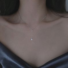 Color: Price for One Set (White Gold Color with Chain) Fashion Element: Square Style: INS Style Jewelry Necklace Simple, Pretty Jewelry Necklaces, Korean Earrings, Dangle Necklaces, Jewelry Fashion Trends, Classy Jewelry, Fancy Jewellery, Jewelry Lookbook, Fancy Jewelry