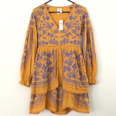 Nwt Beautiful Mustard Color Dress. Gorgeous Details Throughout. Hidden Side Zipper. Also Fits Xs. Length From Shoulder To Hem 33”. Best Fit Sz 0-3. I’m Typically Sz4 And It’s A Tad To Tight. Fall V-neck Dress With Embroidered Hem, Spring Long Sleeve Dress With Intricate Embroidery, Yellow Embroidered V-neck Dress, Long Sleeve Embroidered Mini Dress For Brunch, Yellow Long Sleeve Embroidered Spring Dress, Yellow Long Sleeve Embroidered Dress For Spring, Fall V-neck Embroidered Hem Dress, Fall Embroidered Hem V-neck Dress, Yellow Long Sleeve Embroidered Dress