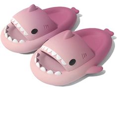 Cloudy Shark Slippers For Beach are perfect for your feet as these are super soft with a thick sole. These shark slides can be your go-to slides for anywhere as it is easy to wash and has such a material that makes them suitable for all the seasons, your feet will feel happy and relaxed when you walk all day long. It has a non-slip texture which makes it go anywhere under any condition. Features: Shoe Type: Bathroom Slippers Applicable Place: Outside Upper Material: EVA Heel Height: Med (3cm-5cm Non-slip Eva Slippers For Swimming, Playful Non-slip Slip-on Slides, Non-slip Slide Slippers For Swimming, Non-slip Eva Slides, Casual Pink Eva Slides, Fun Vacation Slides, Playful Beach Slide Slippers, Non-slip Playful Slide Flip Flops, Playful Non-slip Slide Flip Flops