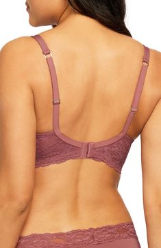 With supportive power mesh at the side and underbust, this soft microfiber bra creates a smooth silhouette that's virtually imperceptible under clothes. 4-way stretch foam cups Power mesh side wings and underbust Smooth stretch lace 85% nylon, 15% spandex Hand wash, line dry Imported Women's Clothing Full Coverage Stretch Bra With Lace Closure, Stretch Lace Closure Full Coverage Bra, Stretch Underwire Bra With Lace Closure, Fitted Full Coverage Nylon Bra, Full Coverage Fitted Bra With Lace Closure, Fitted Lace Nursing Bra With Removable Pads, Fitted Full Coverage Bra With Lace Closure, Full Coverage Fitted Bra With Removable Cups, Lace Nursing Bra Full Coverage Fitted