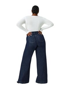 Crafted from premium, 4-way stretch denim designed to hug your curves, our jeans are engineered with built-in targeted SPANX TummyTamer Tech™ that shapes your waist. Plus, with a wide leg and high waist, these jeans elongate your leg and celebrate your figure. All you have to do is pull these on: no zippers, no buttons, no hip pockets (so no bulk!). This is denim done right. High-Rise Waistband: Provides shaping and compression from tummy through hip Premium 4-Way Stretch Denim: Offers flexibili Pets For Sale, Christian Jewelry, Denim Design, Top Sales, Hat Hairstyles, Wide Leg Jeans, Animals For Kids, Stretch Denim, Jewelry Sales