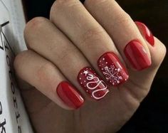 Red Christmas Nails, Christmas Nail Art Designs, Latest Nail Art, Christmas Nails Acrylic, Ideas Nails, Winter Nail Art, Christmas Nail Designs, Christmas Nail, Christmas Nail Art