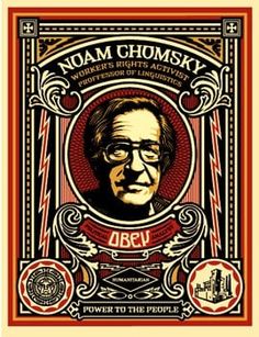 shepard fairey, noam chomsky stamp 2004, screen print, obey, kp projects, merry karnowsky, art, fine art, contemporary art, pop surrealism, surrealist art, surrealism, contemporary, los angeles, artist, art gallery Noam Chomsky, Canvas Sizes, Giclee Art