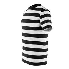 This tshirt is for you with a classic black white stripe pattern Uniquely textured, thick microfiber knit fabric of this high quality t-shirt wicks perspiration rapidly away from the skin, drawing it to the surface where it quickly evaporates. A stylish look on the sports field or at a country club lunch. .: 100% Polyester.: Light fabric (4.0 oz/yd² (113 g/m²)) / (6.0 oz/yd² (170 g/m²)).: Regular fit.: Tagless.: Runs true to size S M L XL 2XL 3XL Width, in 19.02 20.51 22.01 24.02 25.98 27.48 Len Black T-shirt With Contrast Stripes For Streetwear, Black Crew Neck T-shirt With Horizontal Stripes, Black Striped T-shirt For Streetwear, Striped T-shirt With Three Stripes For Streetwear, Striped Three Stripes T-shirt For Streetwear, Sporty Striped T-shirt For Streetwear, Black Cotton T-shirt With Vertical Stripes, Vertical Stripes Crew Neck Tops For Streetwear, Striped Cotton Top For Streetwear