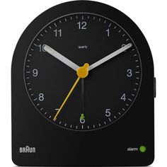 Braun Arched Travel Alarm Clock | BC22 Corporate Icons, Analog Alarm Clock, Travel Alarm Clock, Clock Icon, Radio Alarm Clock, Tabletop Clocks, Digital Clocks, Clock Design, Modern Retro