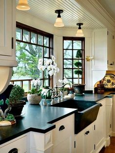 the kitchen is clean and ready to be used as a dining room or living room