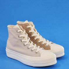 Converse Chuck Taylor All Star Hi High Top Lift Tri-Panel Hemp Desert Sand Peach Beige Cream Off White Tan Brown Platform Sneakers / Boots A01581c Nwt Size Guide: Us Women's 8.5 / Uk 6.5 / Eur 39.5 / Cm 25 Us Women's 10 / Uk 8 / Eur 41.5 / Cm 26.5 Mpn: A01581c More Height. More Color. Look Good And Feel Good In Platform Chucks. Made With 100% Recycled Canvas, A Tri-Panel Design Takes On The Colorblocking Trend In Signature Chuck Taylor Style. The Iconic High Top Look Gets Lifted By A Stacked Pla Converse Beige Canvas High-top Sneakers, Beige Converse High-top Sneakers, Sporty Beige Converse High-top Sneakers, Beige Converse High-top Sneakers With Rubber Sole, Converse Beige High-top Sneakers With Rubber Sole, Beige Converse Sneakers, Beige Converse Sneakers With Rubber Sole, Beige Converse High-top Lace-up Sneakers, Converse Beige Round Toe Sneakers