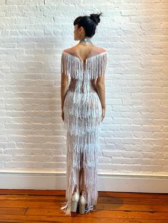 Say You Will Fringe Dress Fringe Dress Formal, Spring Dress Outfits Casual, Fringe Dress Outfit, Hip Wedding, Fringe Wedding Dress, Beaded Fringe Dress, Roaring 20s Fashion, Samba Outfit, Civil Wedding Dresses